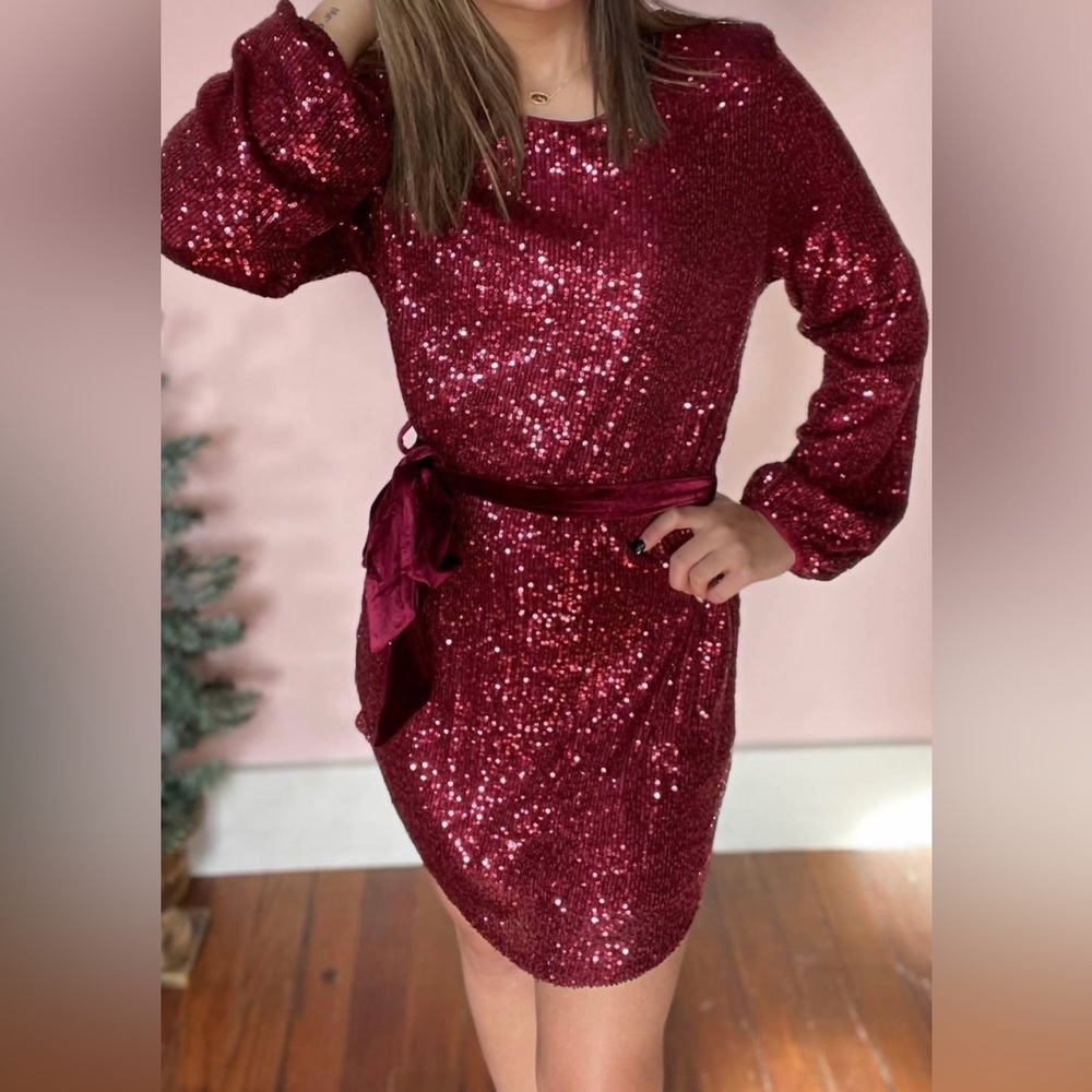 Dress Forum Red Sequin dress size SMALL